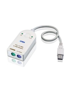 ATEN UC100KMA cable ps 2 0,3 m 2x 6-p Mini-DIN USB A Blanco