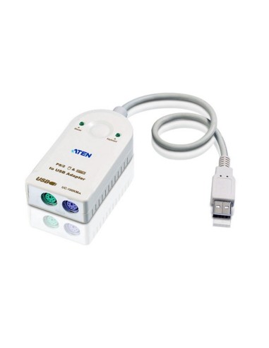 ATEN UC100KMA cable ps 2 0,3 m 2x 6-p Mini-DIN USB A Blanco