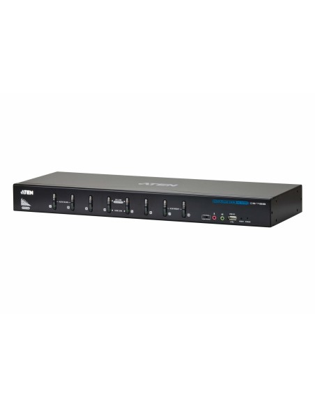 ATEN Switch KVM DVI Audio dual link USB de 8 puertos