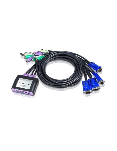 ATEN CS64A interruptor KVM Negro