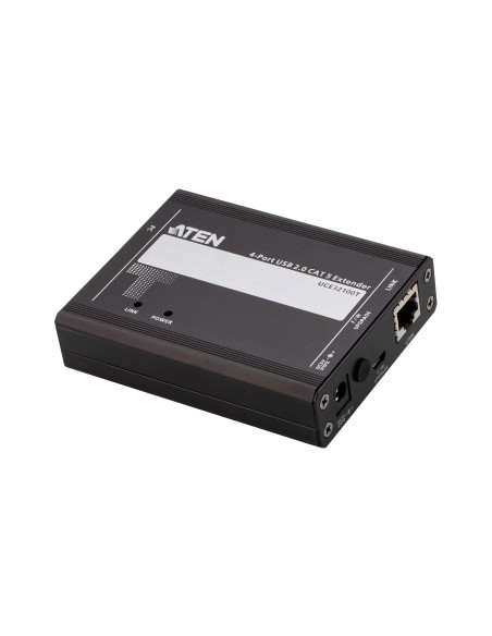 ATEN Extensor USB 2.0 por Cat 5 con hub de cuatro puertos (hasta 100 m)