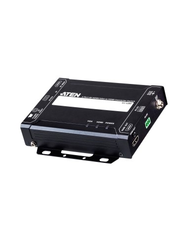 ATEN Switch con conversor de 2 puertos VGA HDMI a HDMI 4K