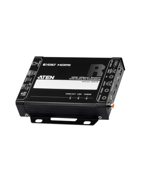 ATEN Receptor HDMI HDBaseT con desembebedor de audio (4K a 100 m) (HDBaseT Class A)