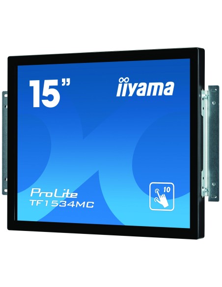 iiyama ProLite TF1534MC-B6X monitor pantalla táctil 38,1 cm (15") 1024 x 768 Pixeles Multi-touch Multi-usuario Negro