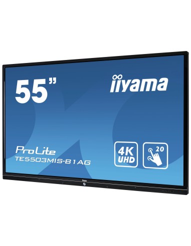 iiyama ProLite TE5503MIS-B1AG monitor pantalla táctil 139,7 cm (55") 3840 x 2160 Pixeles Multi-touch Multi-usuario Negro