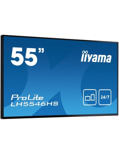 iiyama LH5546HS-B1 pantalla de señalización Pantalla plana para señalización digital 138,7 cm (54.6") LED Full HD Negro