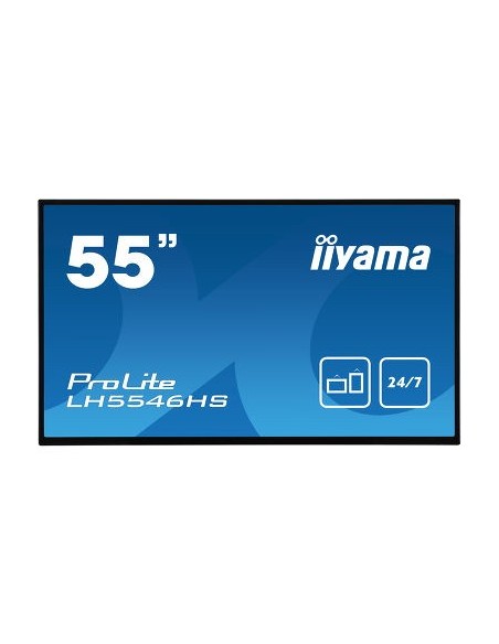 iiyama LH5546HS-B1 pantalla de señalización Pantalla plana para señalización digital 138,7 cm (54.6") LED Full HD Negro