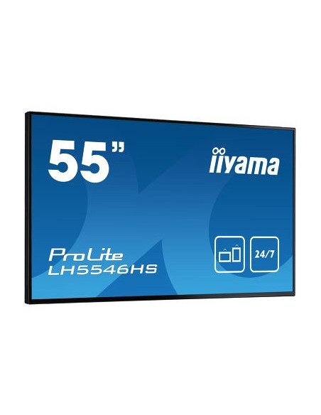 iiyama LH5546HS-B1 pantalla de señalización Pantalla plana para señalización digital 138,7 cm (54.6") LED Full HD Negro