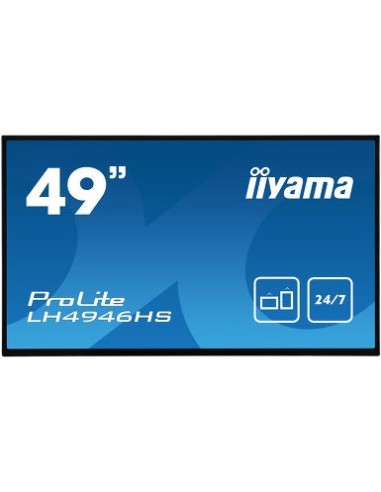 iiyama LH4946HS-B1 pantalla de señalización Pantalla plana para señalización digital 123,2 cm (48.5") LED Full HD Negro Android