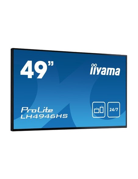 iiyama LH4946HS-B1 pantalla de señalización Pantalla plana para señalización digital 123,2 cm (48.5") LED Full HD Negro Android