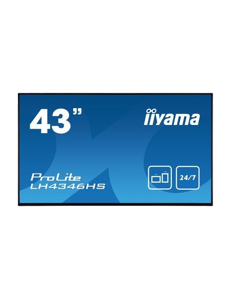 iiyama LH4346HS-B1 pantalla de señalización Pantalla plana para señalización digital 108 cm (42.5") LED Full HD Negro Android