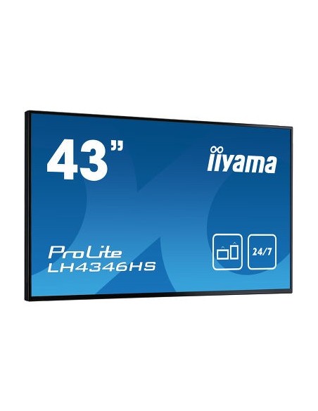 iiyama LH4346HS-B1 pantalla de señalización Pantalla plana para señalización digital 108 cm (42.5") LED Full HD Negro Android