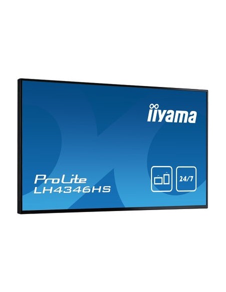 iiyama LH4346HS-B1 pantalla de señalización Pantalla plana para señalización digital 108 cm (42.5") LED Full HD Negro Android