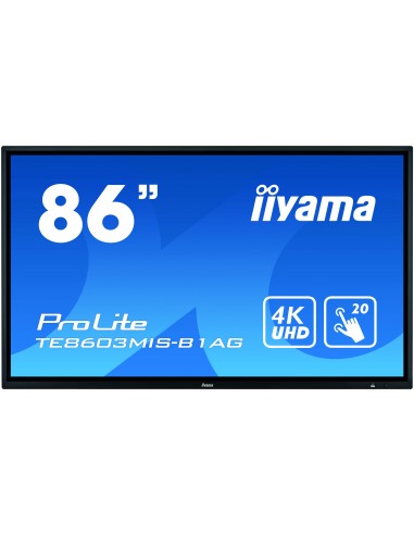 iiyama ProLite TE8603MIS-B1AG monitor pantalla táctil 2,17 m (85.6") 3840 x 2160 Pixeles Multi-touch Multi-usuario Negro