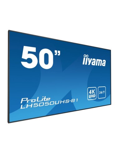 iiyama LH5050UHS-B1 pantalla de señalización Pared de vídeo 127 cm (50") LED 4K Ultra HD Negro