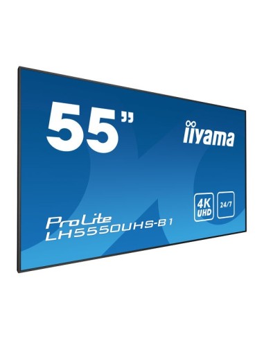 iiyama LH5550UHS-B1 pantalla de señalización Pared de vídeo 139,7 cm (55") LED 4K Ultra HD Negro