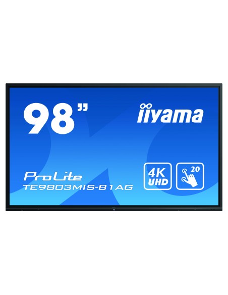 iiyama  ProLite  TE9803MIS-B1AG  monitor  pantalla  táctil  2,48  m  (97.5")  3840  x  2160  Pixeles  Negro  Multi-touch  Multi-