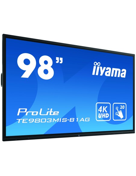 iiyama  ProLite  TE9803MIS-B1AG  monitor  pantalla  táctil  2,48  m  (97.5")  3840  x  2160  Pixeles  Negro  Multi-touch  Multi-