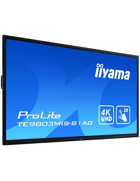 iiyama  ProLite  TE9803MIS-B1AG  monitor  pantalla  táctil  2,48  m  (97.5")  3840  x  2160  Pixeles  Negro  Multi-touch  Multi-