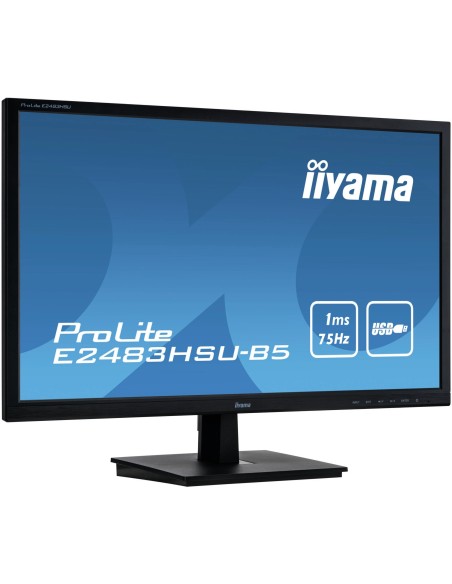 iiyama ProLite E2483HSU-B5 pantalla para PC 61 cm (24") 1920 x 1080 Pixeles Full HD LED Negro