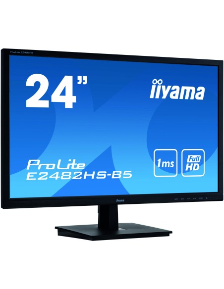 iiyama ProLite E2482HS-B5 pantalla para PC 61 cm (24") 1920 x 1080 Pixeles Full HD LED Negro