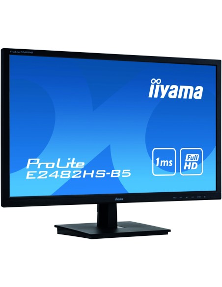 iiyama ProLite E2482HS-B5 pantalla para PC 61 cm (24") 1920 x 1080 Pixeles Full HD LED Negro