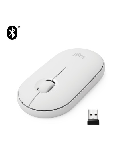 Logitech Pebble M350 Inalámbrico 1000DPI Blanco