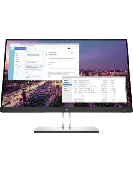 HP E-Series E23 G4 58,4 cm (23") 1920 x 1080 Pixeles Full HD LCD Negro, Plata