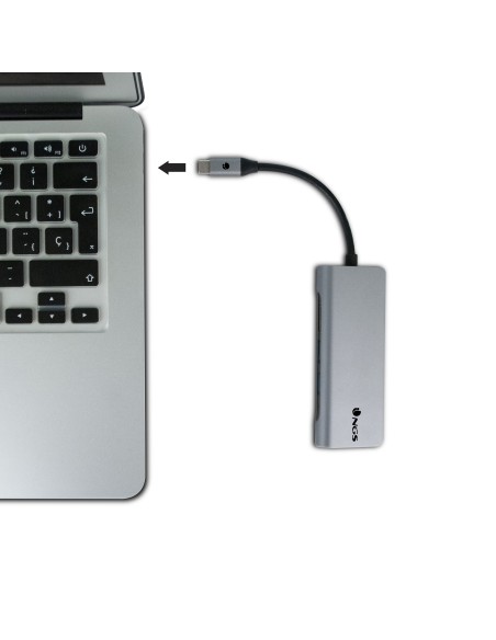 NGS WONDERDOCK7 USB 2.0 Type-C 480 Mbit s Negro, Gris