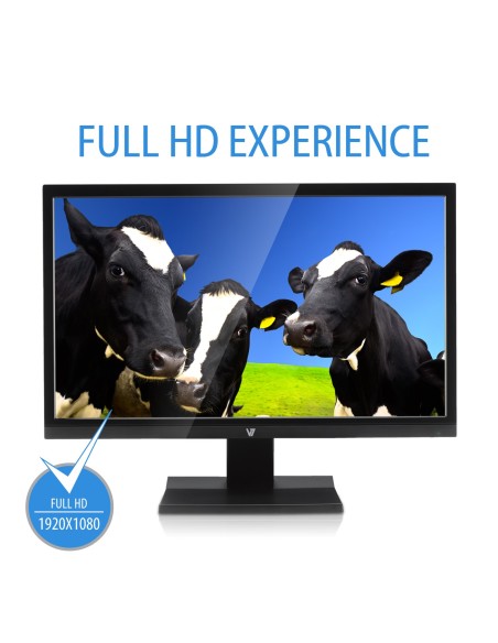 V7 L21500WDS-9K LED display 54,6 cm (21.5") 1920 x 1080 Pixeles Full HD Negro