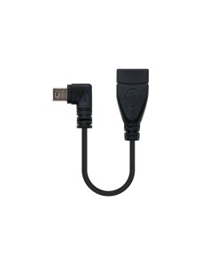 Nanocable CABLE USB 2.0 OTG ACODADO, TIPO MINI B M-A H, NEGRO, 15 CM