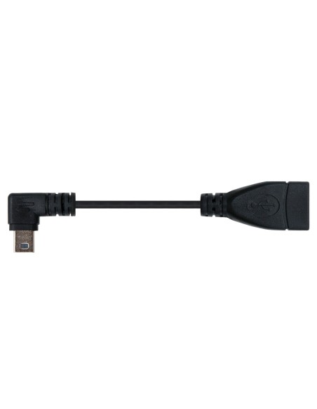 Nanocable CABLE USB 2.0 OTG ACODADO, TIPO MINI B M-A H, NEGRO, 15 CM