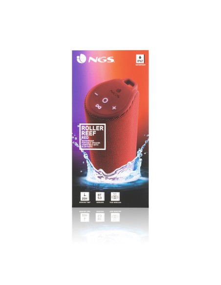 NGS ROLLER REEF Altavoz portátil estéreo Rojo 10 W