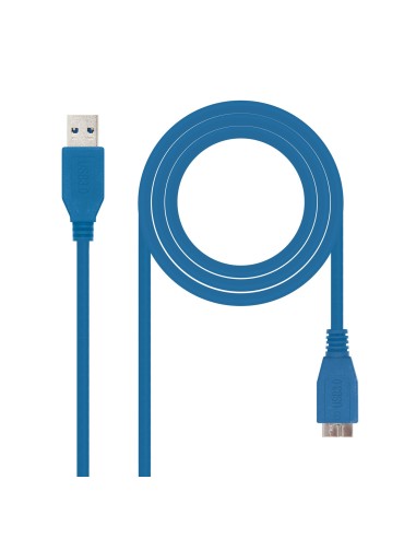 Nanocable CABLE USB 3.0, TIPO A M-MICRO B M, AZUL, 2.0 M