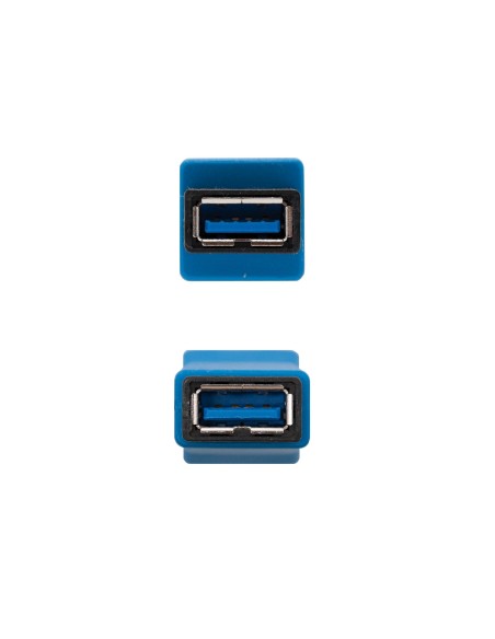 Nanocable 10.02.2001 cambiador de género para cable USB 3.0 A Azul