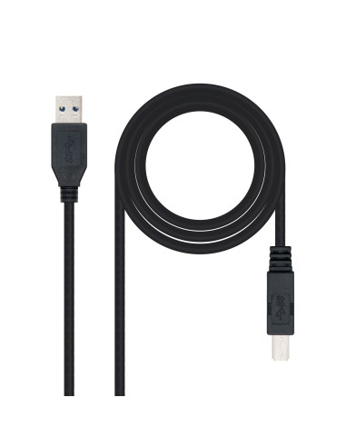 Nanocable 10.01.0801-BK cable USB 1 m USB 3.2 Gen 1 (3.1 Gen 1) USB A USB B Negro