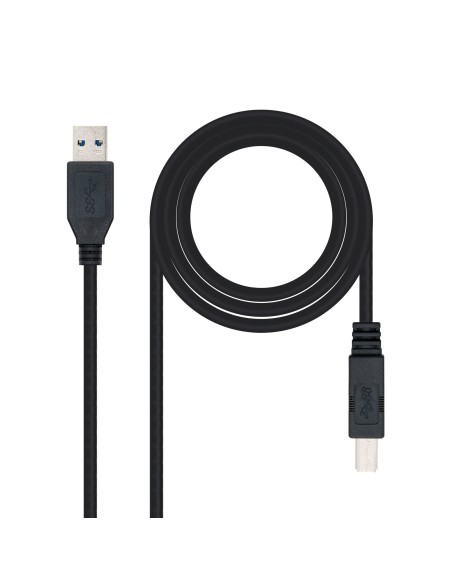 Nanocable 10.01.0801-BK cable USB 1 m USB 3.2 Gen 1 (3.1 Gen 1) USB A USB B Negro