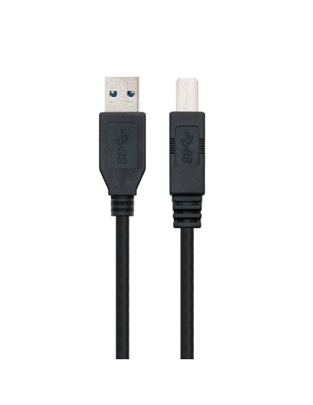 Nanocable 10.01.0801-BK cable USB 1 m USB 3.2 Gen 1 (3.1 Gen 1) USB A USB B Negro