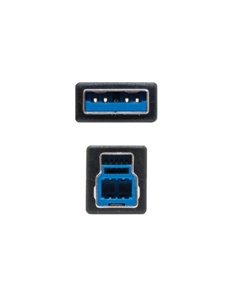 Nanocable 10.01.0801-BK cable USB 1 m USB 3.2 Gen 1 (3.1 Gen 1) USB A USB B Negro