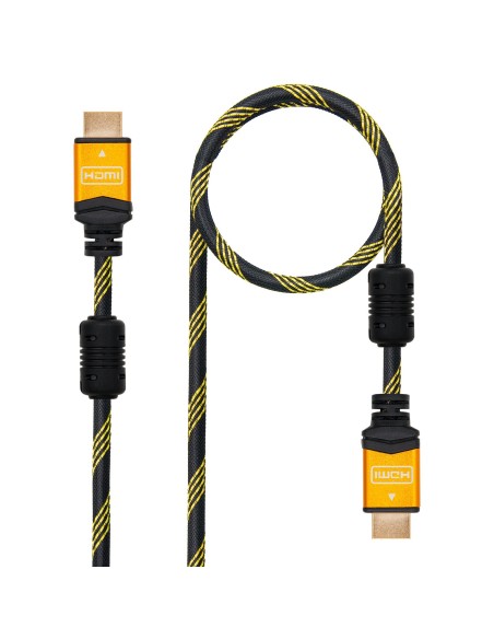 Nanocable CABLE HDMI V1.4 (ALTA VELOCIDAD   HEC) CON FERRITA A M-A M ORO 1.0 M