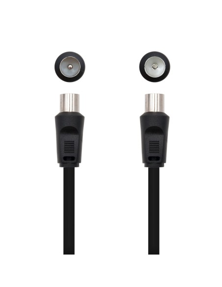 Nanocable 10.26.0202 cable coaxial 3C-2V 1,8 m 9.5 mm 9,5 mm Negro