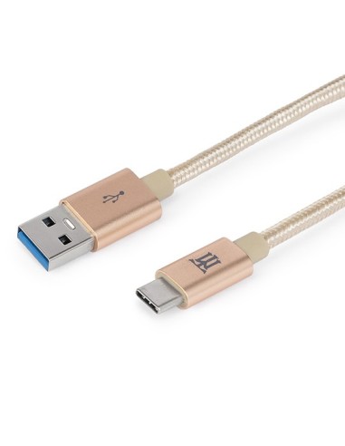 Maillon Technologique Premium MTPTCNG301 cable USB 1 m USB 3.2 Gen 1 (3.1 Gen 1) USB A USB C Oro, Blanco