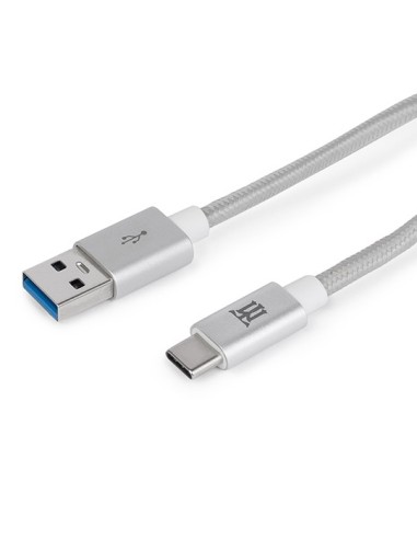 Maillon Technologique Premium MTPTCNS301 cable USB 1 m USB 3.2 Gen 1 (3.1 Gen 1) USB A USB C Plata, Blanco