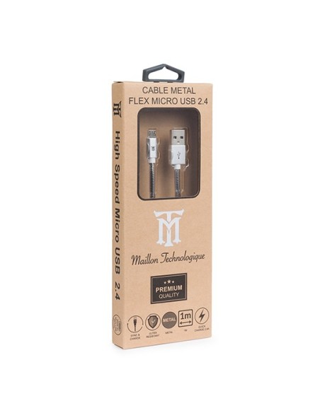 Maillon Technologique Premium MTPMUMS241 cable USB 1 m USB 2.0 USB A Micro-USB B Plata