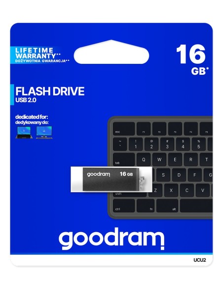 Goodram UCU2 unidad flash USB 16 GB USB tipo A 2.0 Negro