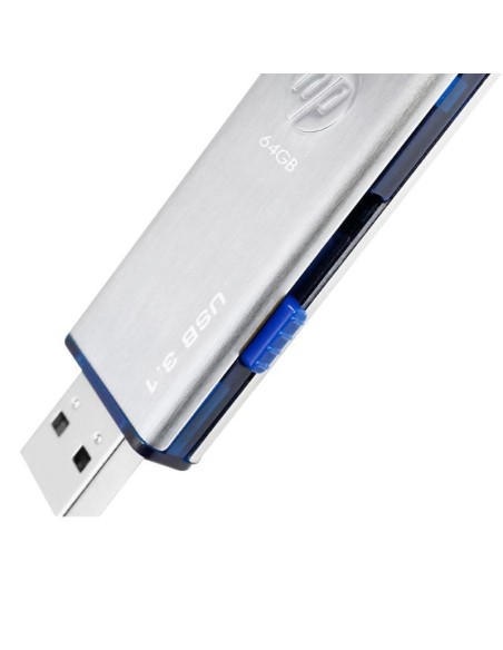 HP x730w unidad flash USB 64 GB USB tipo A 3.2 Gen 1 (3.1 Gen 1) Azul, Acero inoxidable