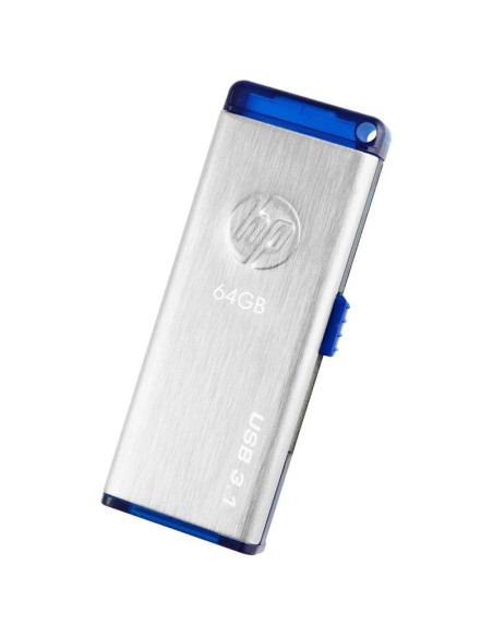 HP x730w unidad flash USB 64 GB USB tipo A 3.2 Gen 1 (3.1 Gen 1) Azul, Acero inoxidable