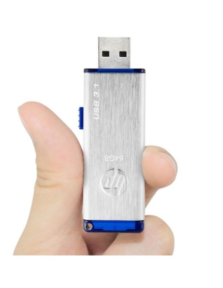 HP x730w unidad flash USB 64 GB USB tipo A 3.2 Gen 1 (3.1 Gen 1) Azul, Acero inoxidable
