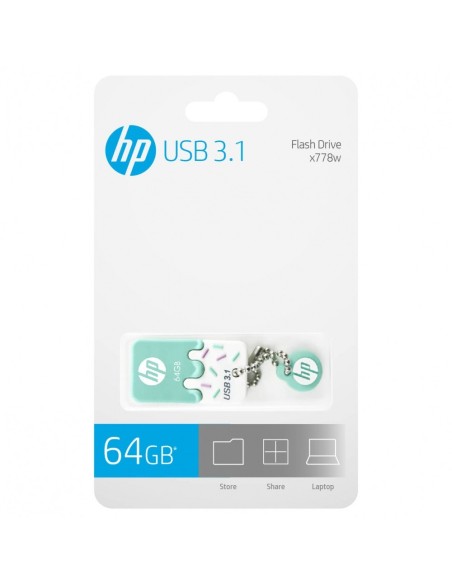 HP x778w unidad flash USB 64 GB USB tipo A 3.2 Gen 1 (3.1 Gen 1) Verde, Blanco