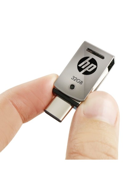 HP x5000m unidad flash USB 32 GB USB Type-A   USB Type-C 3.2 Gen 1 (3.1 Gen 1) Acero inoxidable